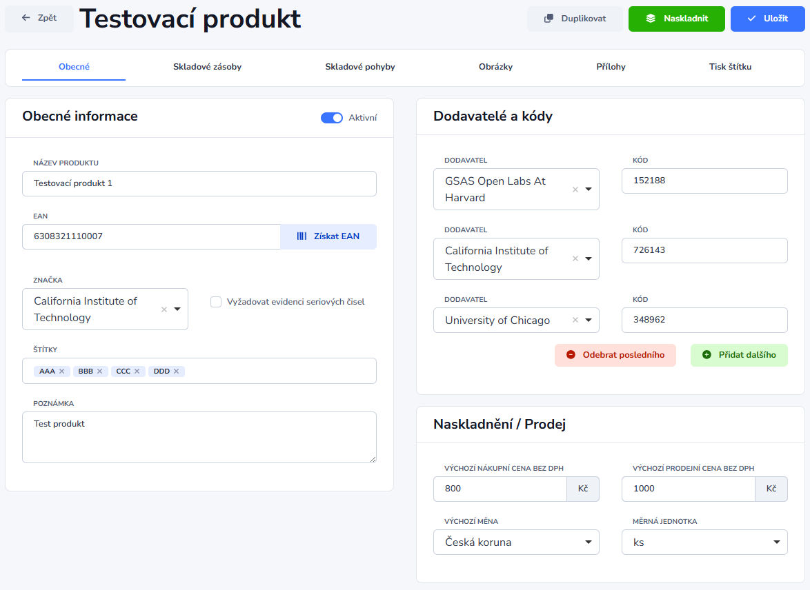 Software na řízení skladu s čárovými kódy a automatizací objednávek